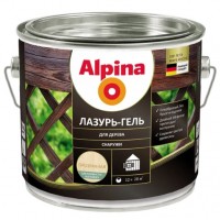 Защитно-декоративная пропитка для древесины Альпина